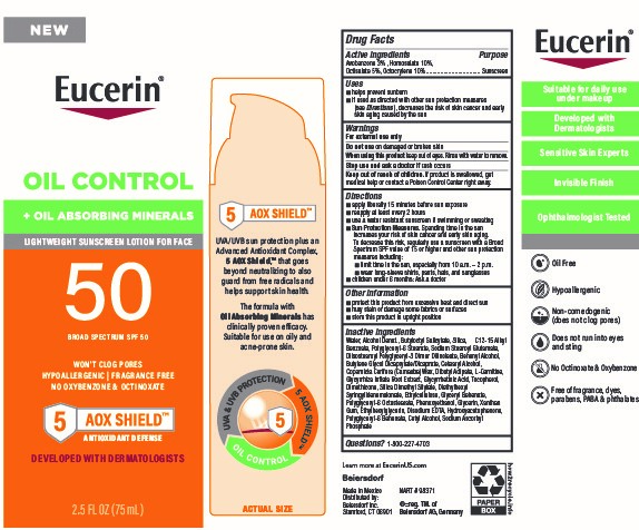 Eucerin Face Sunscreen Lotion SPF 50, Oil Control