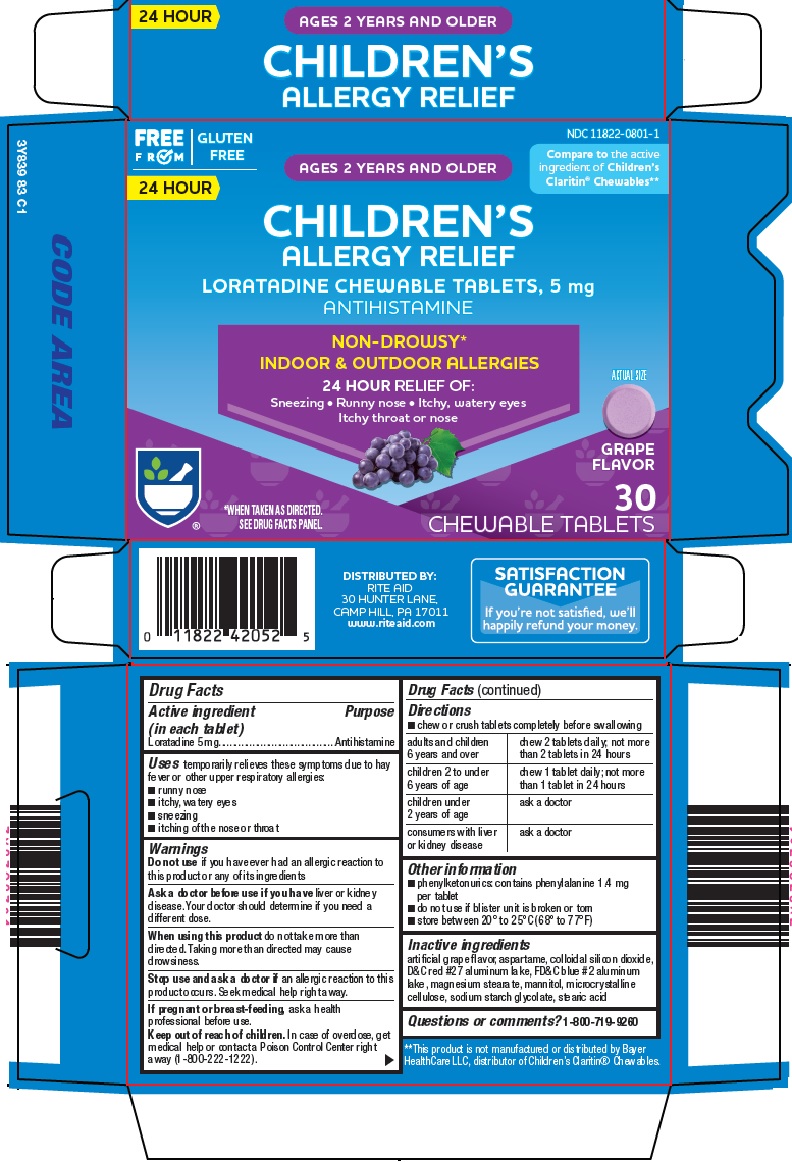 Rite Aid Corporation Children’s Allergy Relief Drug Facts