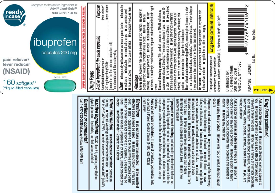 Solubilized ibuprofen equal to 200 mg ibuprofen (NSAID)* (present as the free acid and potassium salt) *nonsteroidal anti-inflammatory drug