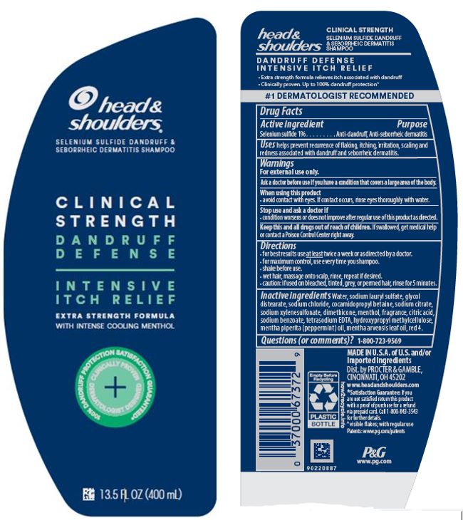 tolerance Giftig Forbyde Head and Shoulders ® Clinical Strength Dandruff Defense Intensive Itch  Relief Shampoo