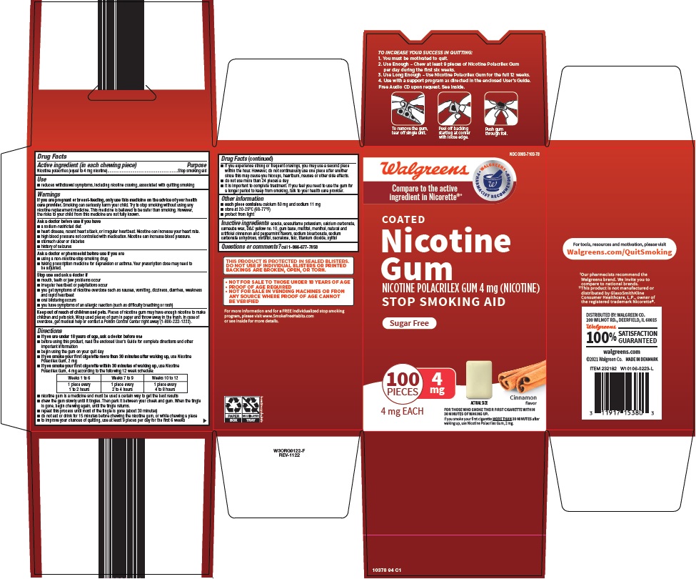 Walgreen Co. Nicotine Gum Drug Facts