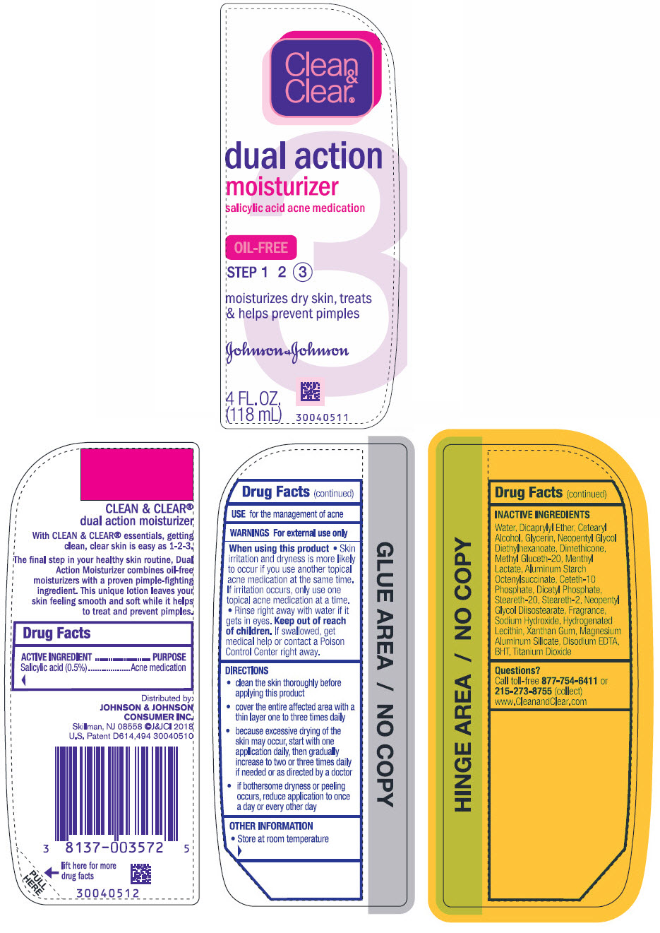 Dual Action Moisturizer, Salicylic Acid Acne Medication, 4 fl oz