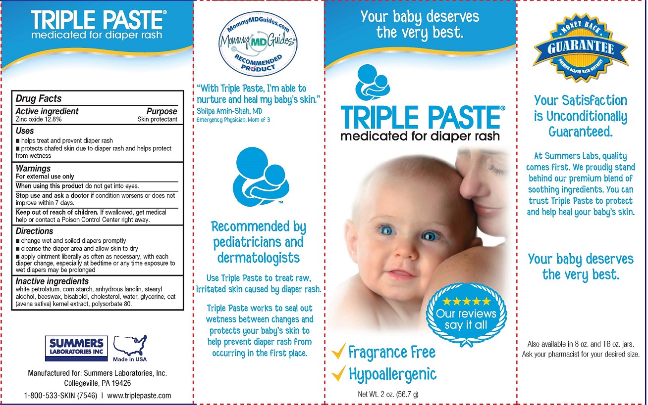 Triple Paste Medicated Ointment For Diaper Rash Ingredients and
