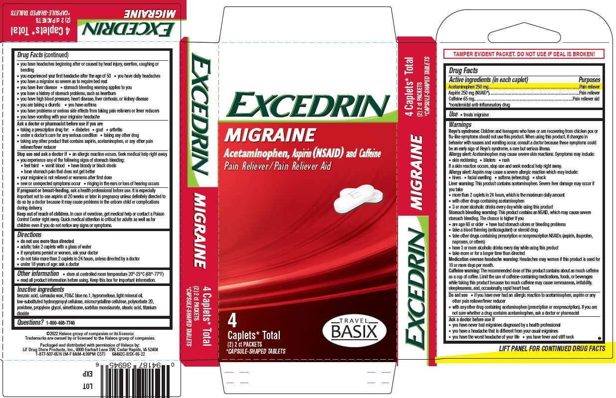 Excedrin ® Migraine Lil Drug Store ® Travel Basix Cvp ® Health