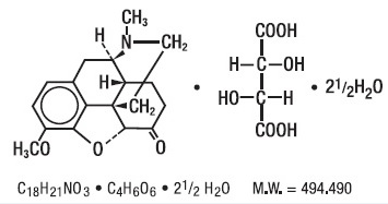 Hydrocodone bitartrate-Structure