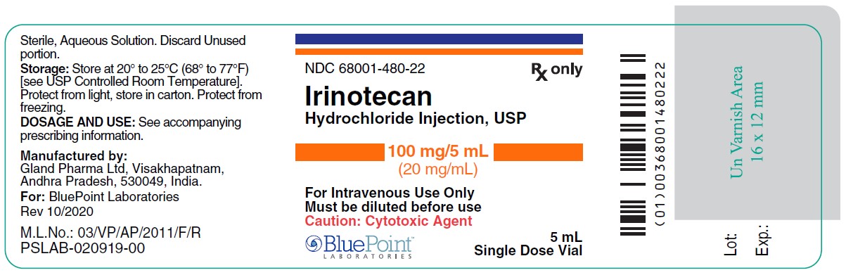 Irinotecan inj 100mg/5mL Label