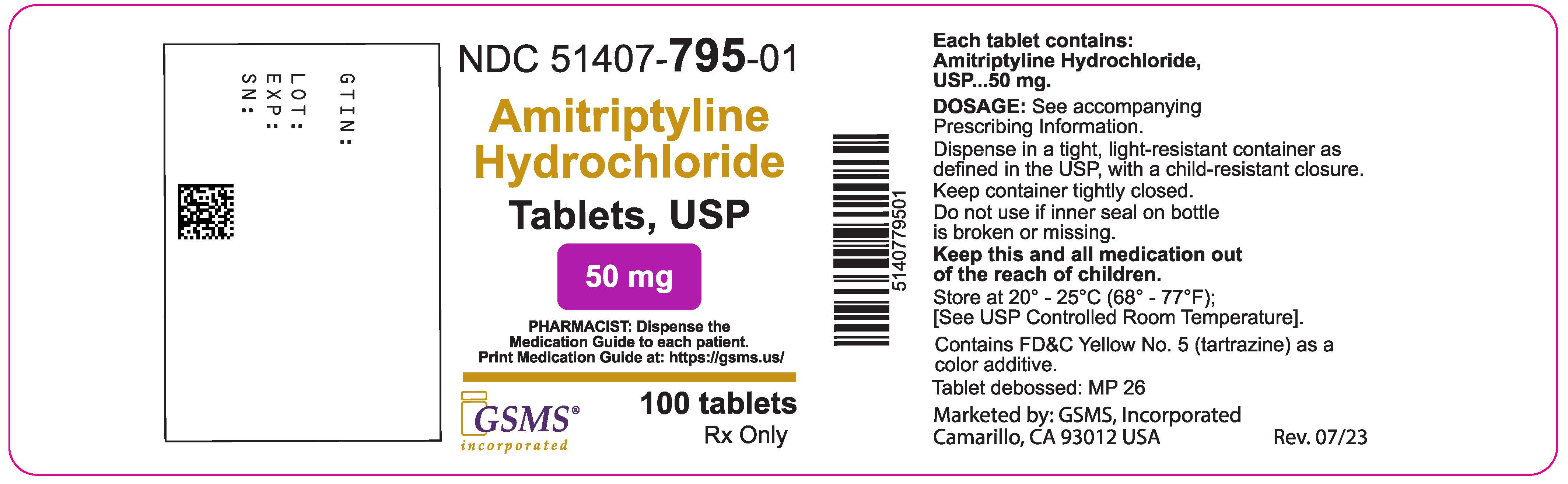 Amitriptyline Hydrochloride Tablets Usp