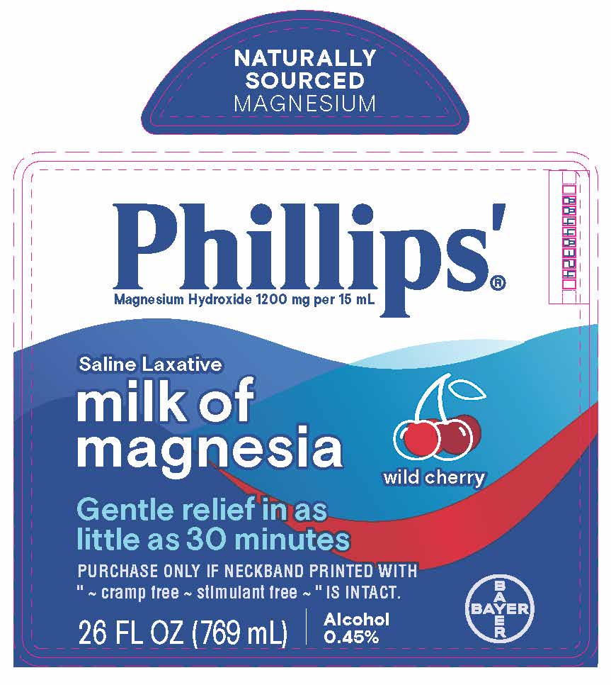 Phillips Milk Of Magnesia Liquid Magnesium Laxative, Wild Cherry, 26 oz 