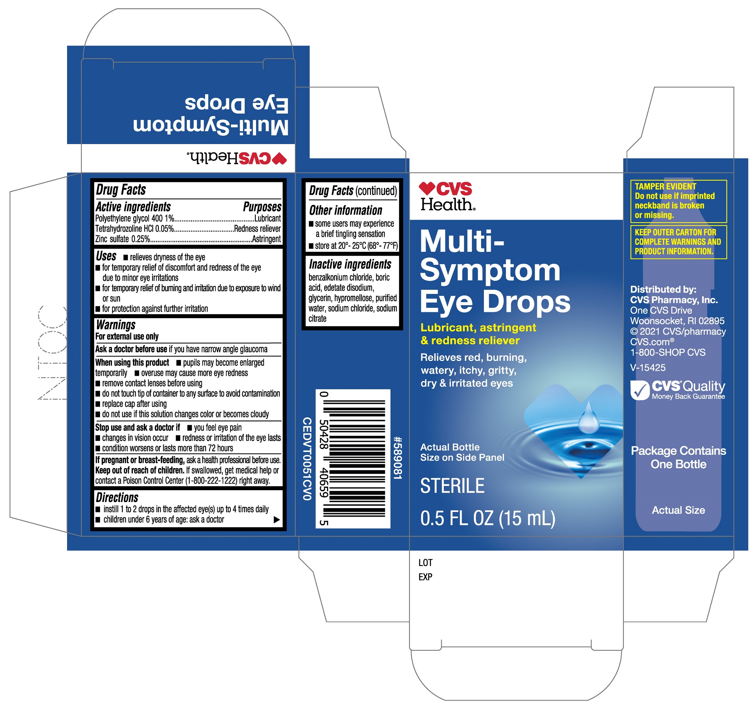 CVS Multi-Symptom Eye Drops 15mL