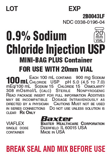 Chlorure de sodium 0,9 % injectable - sac Mini-Bag Plus