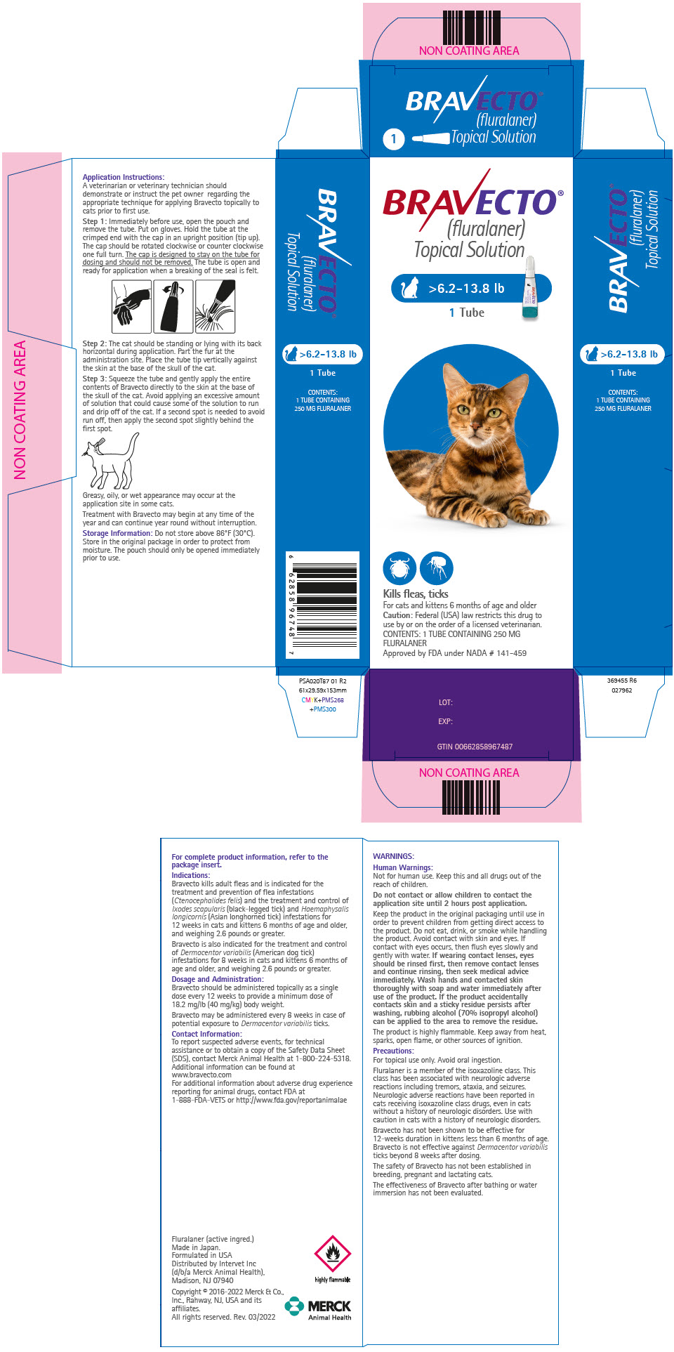 BRAVECTO® (fluralaner topical solution) for Cats