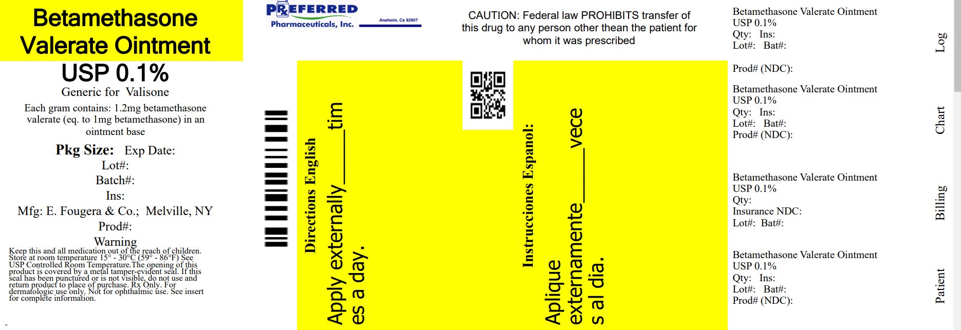 Betamethasone Valerate Ointment USP 01% 