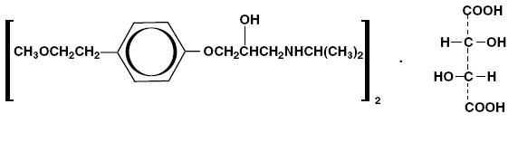 Metoprolol Tartrate Tablets, USP Chemical Structure