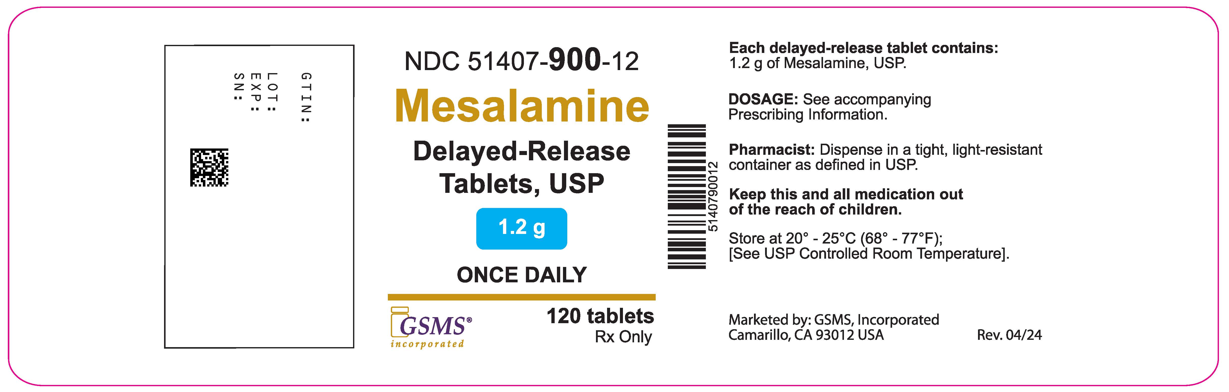 MESALAMINE DELAYED-RELEASE TABLETS. These highlights do not include all ...