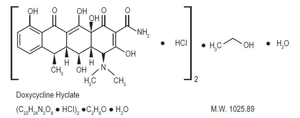 Doxycycline hyclate capsules