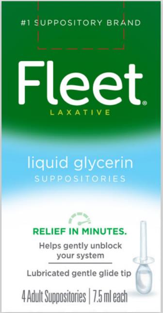 PRINCIPAL DISPLAY PANEL
Fleet Laxative 
Liquid Glycerin Suppositories 4Adult Suppositories
7.5 ml each
