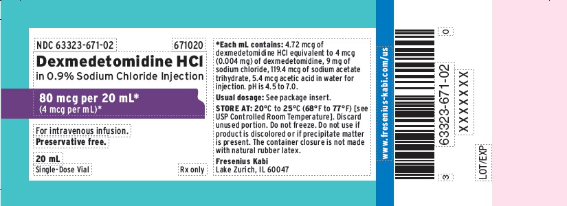 PACKAGE LABEL - PRINCIPAL DISPLAY - DEXMEDETOMIDINE HCl 20 mL Single-Dose Vial Label
