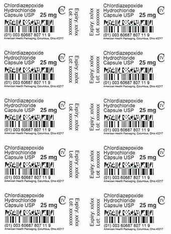 25 mg Chlordiazepoxide HCl Capsule Blister