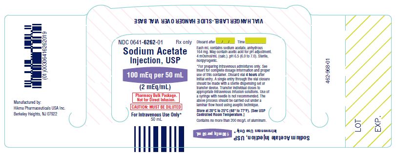 Sodium Acetate 50 mL Vial Label