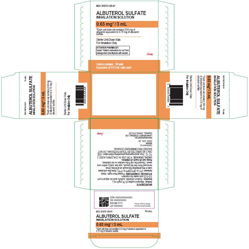 Albuterol Sulfate Inhalation Solution, 0.63 mg/3 mL-Carton Label