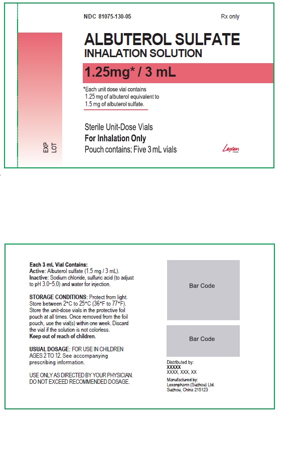 Albuterol Sulfate Inhalation Solution,1.25 mg/3 mL-Pouch Label