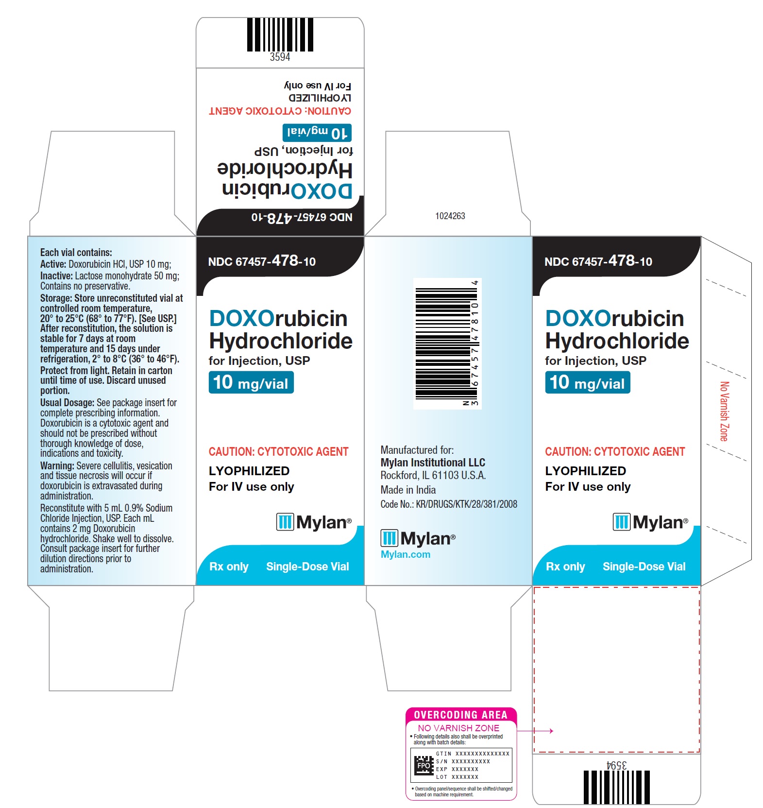 10 mg/vial Bottle Label