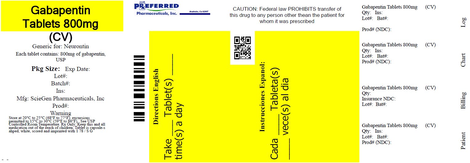 Gabapentin Tablets 800mg (CV)