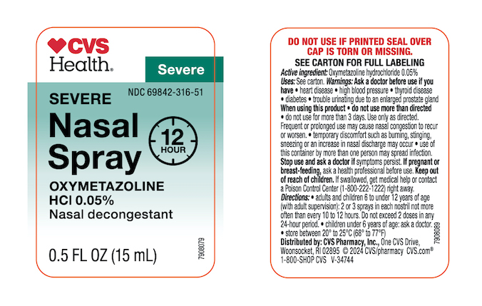 CVSHealth Severe Nasal w Menthol 0.5 fl oz Labels