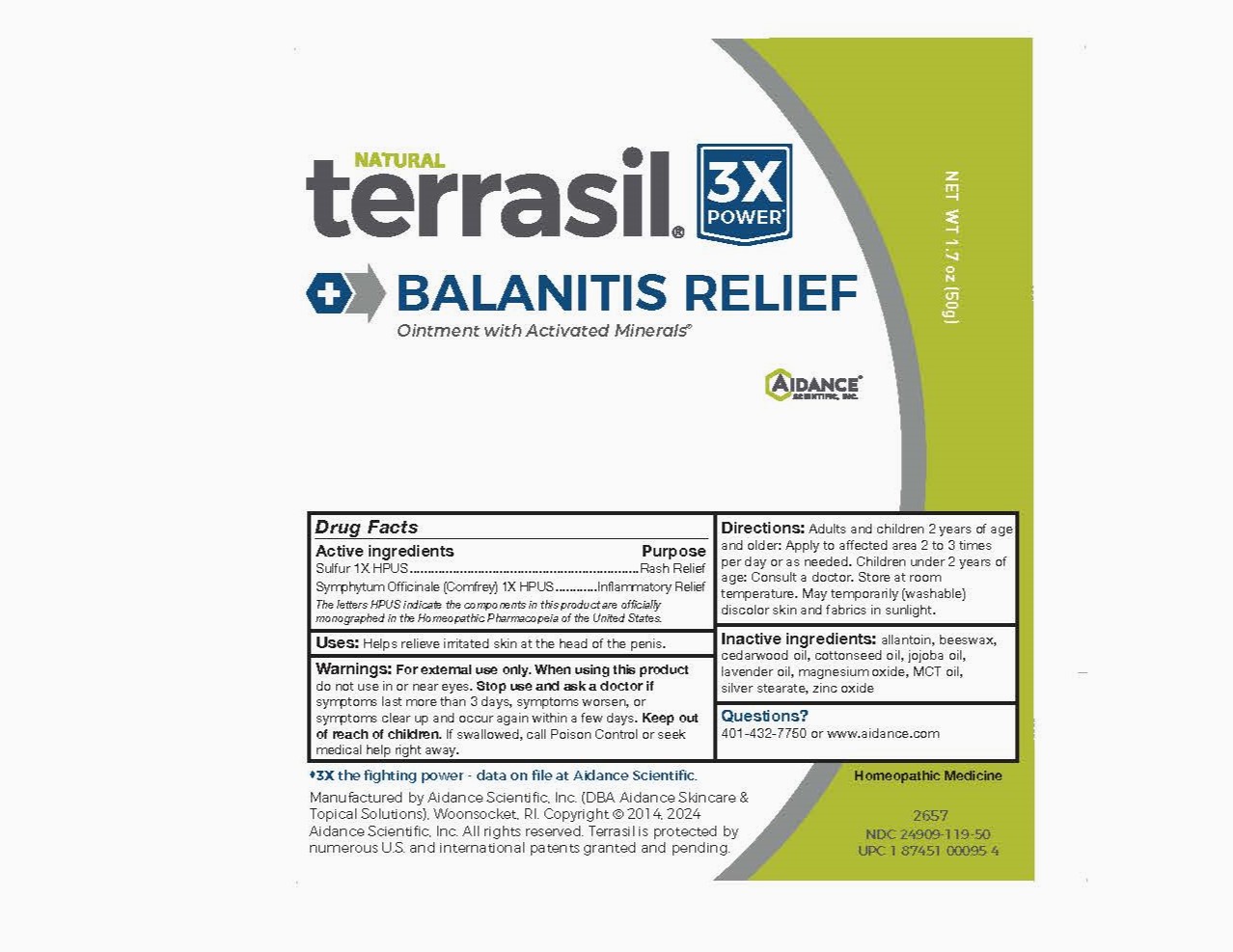 terrasil Balanitis Relief 50g Tube