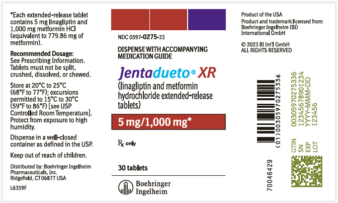 PRINCIPAL DISPLAY PANEL - 5 mg/1,000 mg Tablet Bottle Label