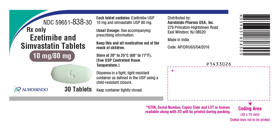 PACKAGE LABEL-PRINCIPAL DISPLAY PANEL - 10 mg/80 mg (30 Tablets Bottle)