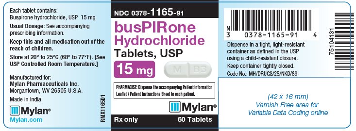 Buspiron Hydrochloride Tablets 15 mg Bottle Label