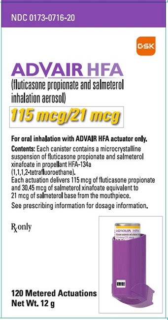 Advair HFA 115mcg-21mcg 120 dose carton