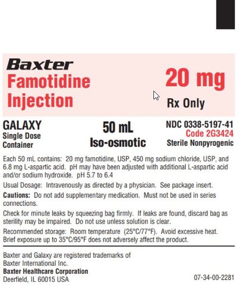Famotidine container label panel 1 of 2