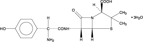 Amoxicillin Chemical Structure