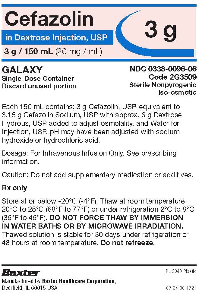 Representative Cefazolin Container Label 0338-0096-06 1 of 2