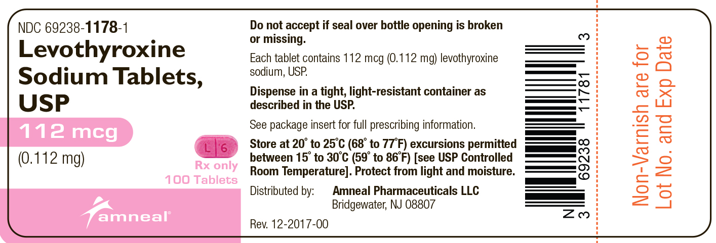 112mcg 100ct Label