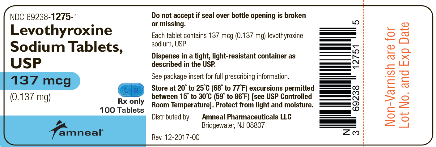 137mcg 100ct Label