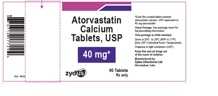 Atorvastatin Calcium Tablets, 40 mg
