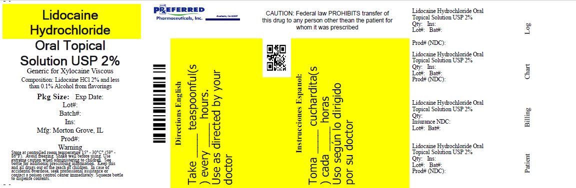 Lidocaine Hydrochloride Oral Topical Solution 