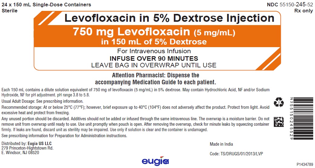 PACKAGE LABEL-PRINCIPAL DISPLAY PANEL - 750 mg Levofloxacin (5 mg / mL) in 150 mL of 5% Dextrose - Carton Label