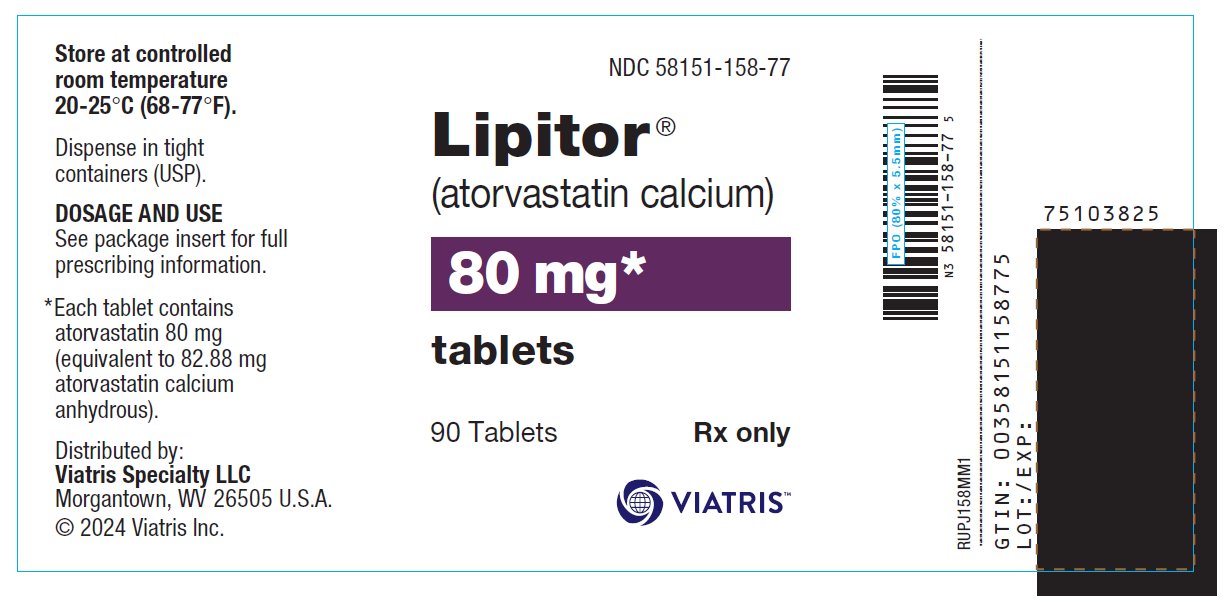 Lipitor® 80 mg Bottle Label