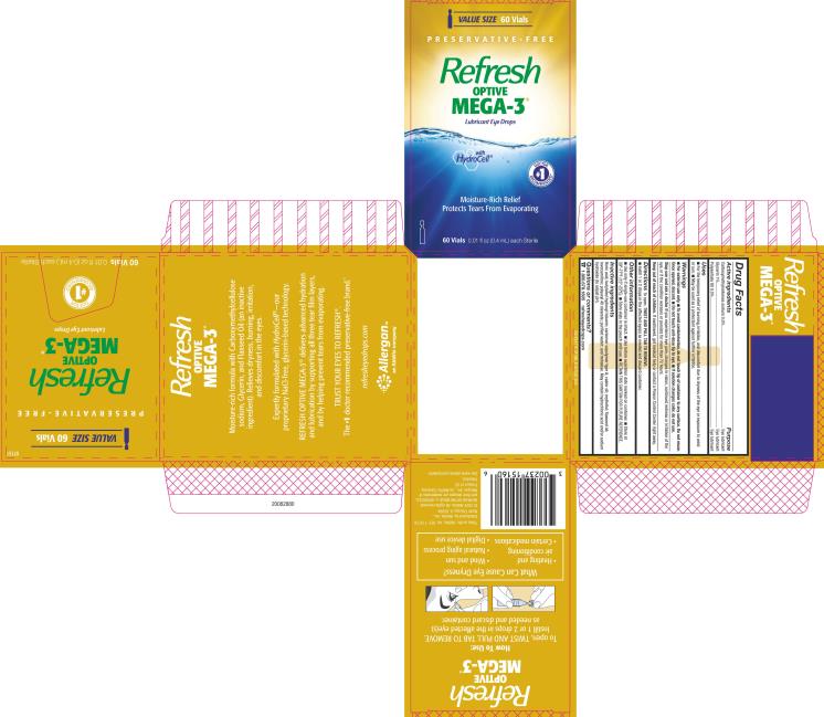 PRINCIPAL DISPLAY PANEL
NDC 0023-7151-60
VALUE SIZE 60 Vials
PRESERVATIVE - FREE
Refresh 
OPTIVE 
MEGA-3®
Lubricant Eye Drops
with HydroCell®
Moisture-Rich Relief
Protects Tears from Evaporating
60 Vials 0.01 fl oz (0.4 mL) each Sterile

