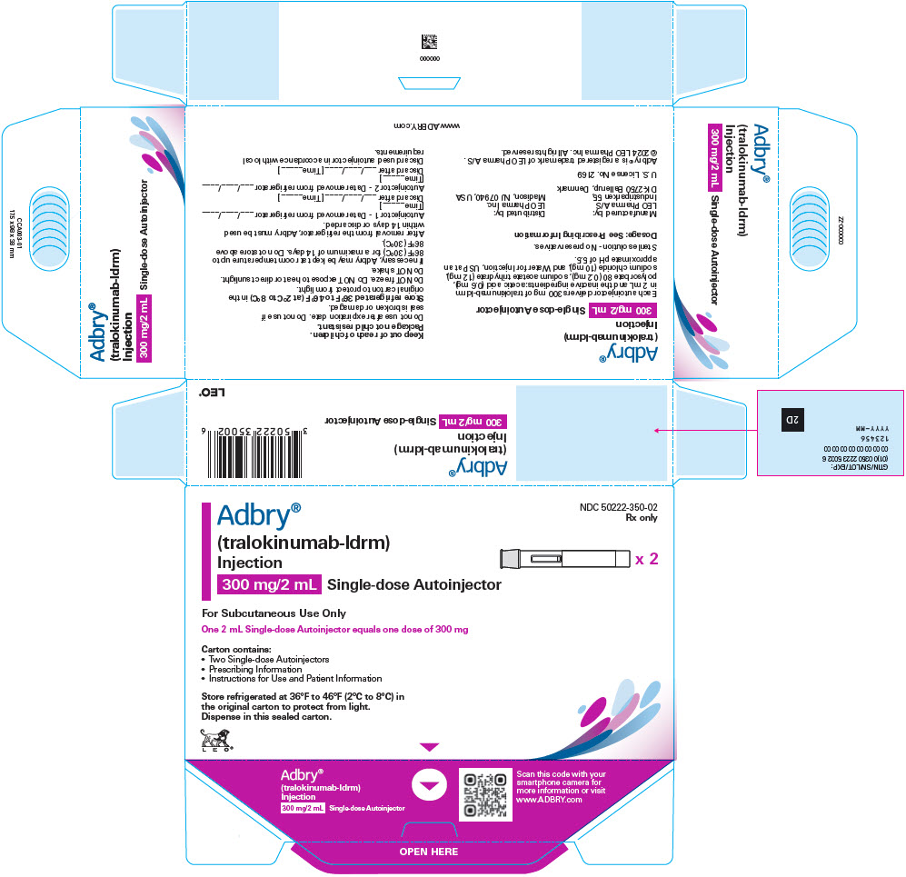 PRINCIPAL DISPLAY PANEL - 300 mg/2 mL Autoinjector Carton - NDC 50222-350-02