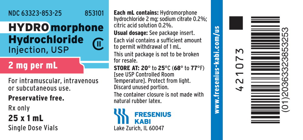PACKAGE LABEL - PRINCIPAL DISPLAY - Hydromorphone Hydrochloride 2 mg Carton Label
