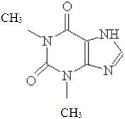 This the structural formula for anhydrous theophylline.