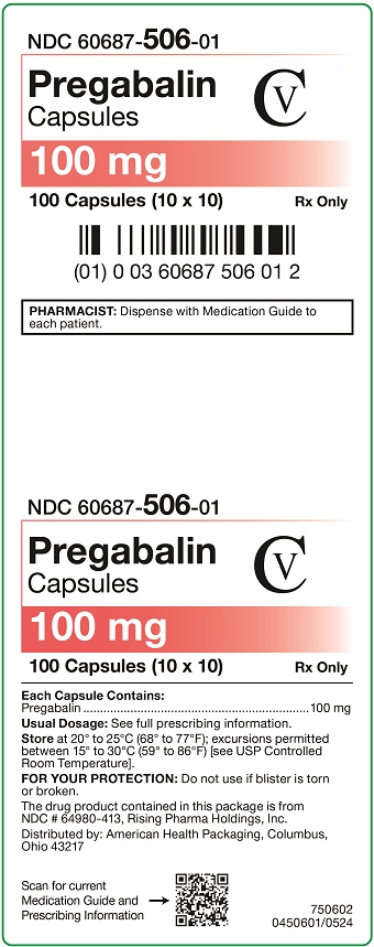 100 mg Pregabalin Capsules Carton
