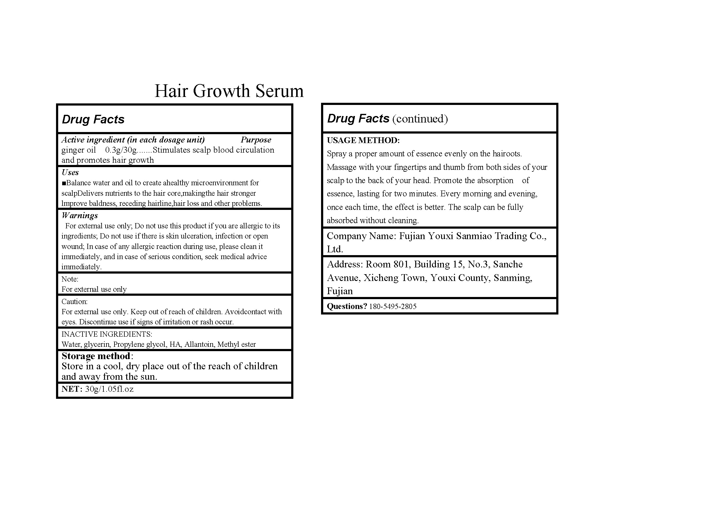 Hair growth serum 84518-001-11