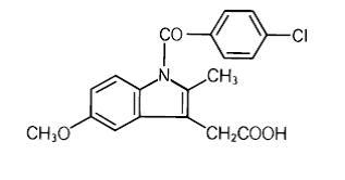 Structural Formula of Indomethacin