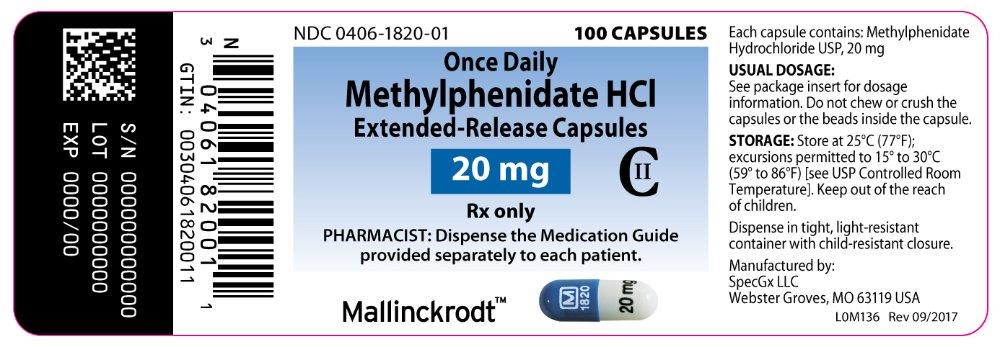 PRINCIPAL DISPLAY PANEL 20 mg Label